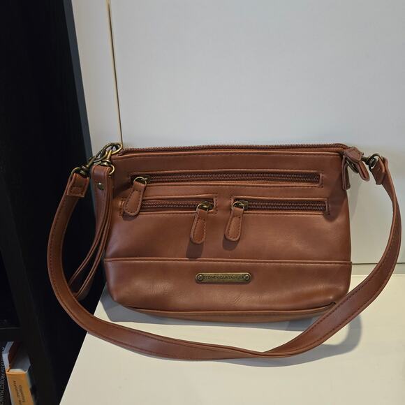 Stone Mountain Brown East/West 4 Bagger convertible shoulder/wristlet - Picture 1 of 5